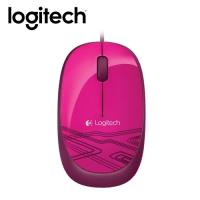 Logitech 羅技 M105 彩色酷炫有線滑鼠 粉