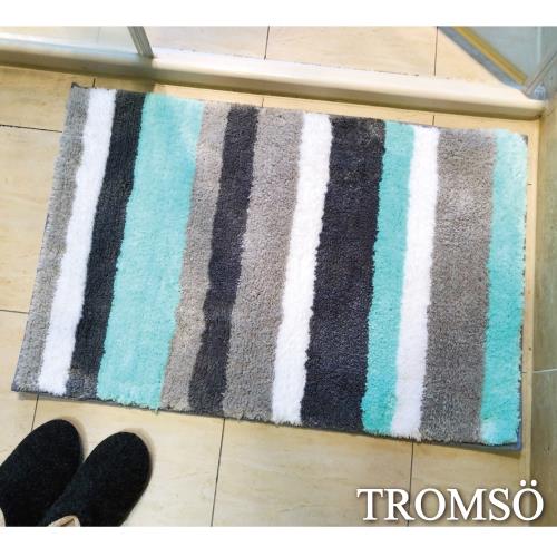 TROMSO-凱薩頂級厚絨毛吸水大地墊_80x50cm M503奢華藍綠