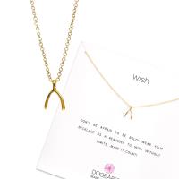 Dogeared Wish wishbone 許願骨小款金色許願項鍊 MG1627