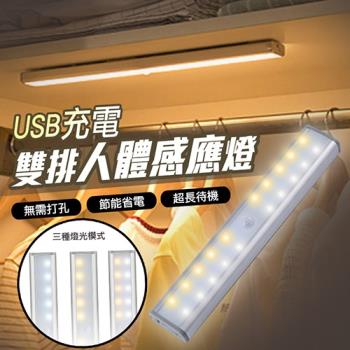 usb充電雙排人體感應燈
