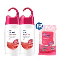 【VIGILL婦潔】蔓越莓 私密沐浴露220ml x兩瓶組(送女性私密處清潔抗菌潔舒巾1包)