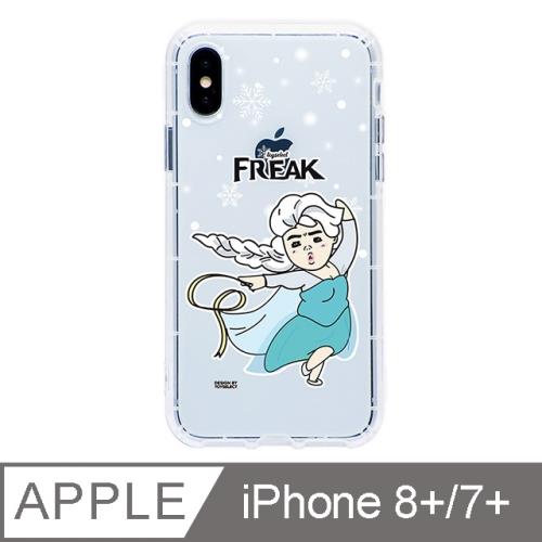 iPhone 7 Plus 5.5吋 經典崩壞角色手機保護殼-她不是艾莎(透明)