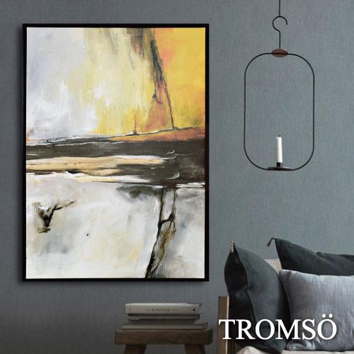 TROMSO-時尚風華抽象有框畫大幅_50x70cm 流金磐石