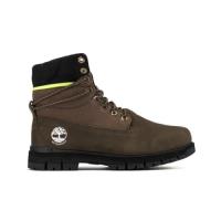 Timberland男款軍綠色拉鍊領反摺靴(A24BM901)