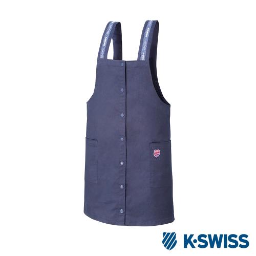 K-SWISS Cotton Twill Dress連身吊帶裙-女-藍