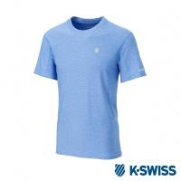 K-SWISS PF Melange Tee排汗T恤-男-寶藍
