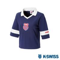K-SWISS Loose Fit Polo短袖POLO上衣-女-藍