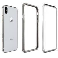 Switcheasy iGlass鋁合金玻璃背蓋+TPU邊框系列玻璃手機殼 for iPhone Xs 5.8 銀色