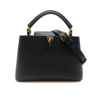 【LOUIS VUITTON】展示品 CAPUCINES BB 全皮手提斜背兩用包(M94755-黑)