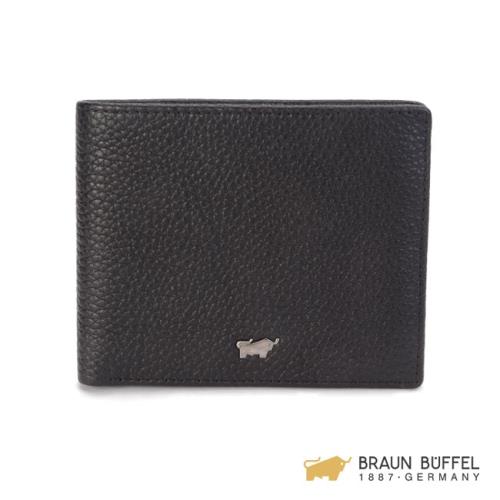 【BRAUN BUFFEL】PLAYA佩雅系列5卡透明窗短夾 -黑色 BF303-316-BK