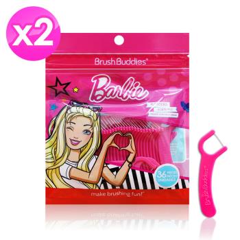 美國進口 Barbie兒童牙線棒36支x2組
