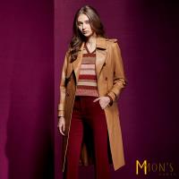MONS經典名牌款Nappa長版風衣羊皮外套