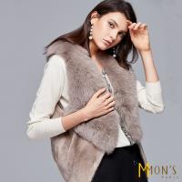 MONS 頂級哥本哈根水貂結合SAGA FUR狐狸毛領時尚背心