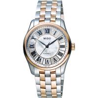 MIDO美度 Belluna II Lady 羅馬機械女錶-珍珠貝x雙色/33mm M0242072211000