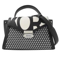 MICHAEL KORS Whitney 限量翻蓋手提兩用蝙蝠包.黑白