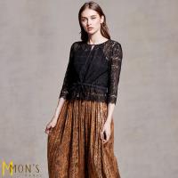 MONS 蕾絲優雅蝴蝶結罩衫