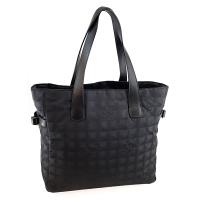 CHANEL Bell Line 黑色防水帆布肩背GM大托特包(展示品)