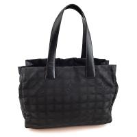 CHANEL BELL LINE 黑色帆布肩背托特包(展示品)