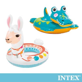 INTEX 造型游泳圈-羊駝/鱷魚 適用3-6歲(58221)