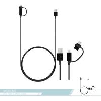 Samsung三星 原廠Micro USB + Type C 二合一數據傳輸線【1.5M】黑色