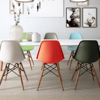 【E-home】四入組-EMS北歐經典造型餐椅