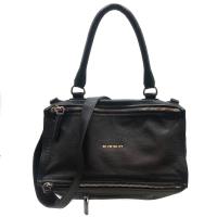 【GIVENCHY】Pandora 牛皮手提/斜背兩用包-中 (黑)