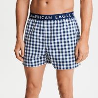 American Eagle 2019男時尚經典靛藍色格子四角內著3件組