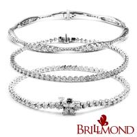 BRILLMOND 精選2克拉天然滿鑽手鍊-三款選