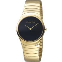Calvin Klein 極簡石英錶(K8A23541)黑x金/33mm
