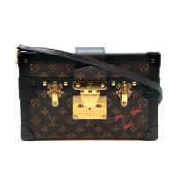 【LOUIS VUITTON】展示品 PETITE MALLE 行李箱造型斜背包(M44199-咖)