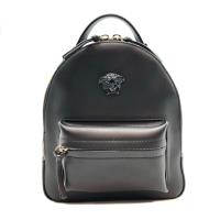 【VERSACE】展示品 梅杜莎女王頭牛皮手提/斜背/後背包-mini (黑)