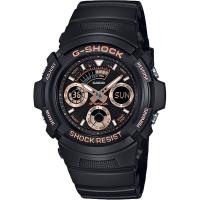 CASIO 卡西歐G-SHOCK 賽車運動手錶-玫瑰金x黑 AW-591GBX-1A4DR