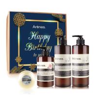 【Arenes】冬季暖心穗花新生聖誕禮盒(穗洗+穗沐+玫身+穗花球+冬季生日禮盒+牛皮大提袋)