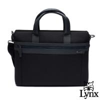 Lynx - 美國山貓牛皮mix防潑水時尚商務型電腦公事包