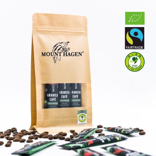 【Mount Hagen】德國原裝進口 有機低咖啡因即溶咖啡粉2袋優惠組(2g x 12包 x2/袋)