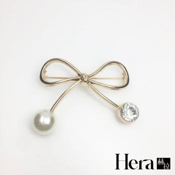 Hera 赫拉 百搭珍珠蝴蝶領結裝飾扣/胸針(2入一組)