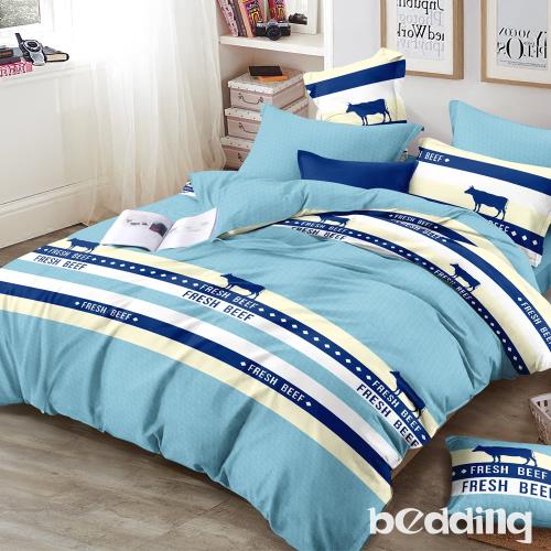 BEDDING-頂級法蘭絨-雙人床包被套四件組-北歐之秋