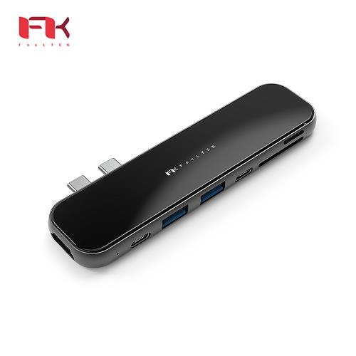 Feeltek 七合一 USB-C Hub 玻璃鏡面多功能集線器