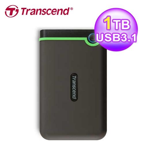 【Transcend 創見】1TB Type-C 專用 2.5吋防震行動硬碟 TS1TSJ25MC