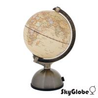 SkyGlobe 5吋古典仿古金屬底座地球儀(附燈/中文版)