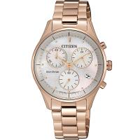 CITIZEN 輕柔蝶貝光動能計時腕錶(FB1442-86D)