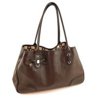 GUCCI 深咖啡色雙G壓紋牛皮肩背Princy蝴蝶結包(展示品)