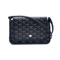 【GOYARD】塗層帆布Plumet斜背郵差包(深藍)