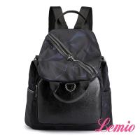 【Lemio】學院風牛津布三用百變包(深邃藍)