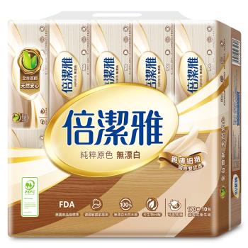 倍潔雅無漂白抽取衛生紙170抽x10包x4袋