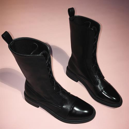 【Alice 】 (預購) 好感輕著綁帶平底靴