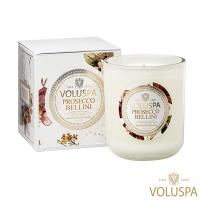 美國 VOLUSPA Maison Blanc 白屋系列 Prosecco Bellini 普羅哥貝里尼 浮雕玻璃罐 340g 香氛蠟燭