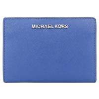 MICHAEL KORS 防刮卡片零錢夾(附名片夾)-寶石藍