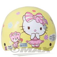熊Kitty兒童機車安全帽-黃色(贈短鏡片)
