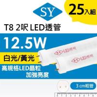 【SY 聲億】T8 LED透管 2呎12.5W-25入高亮版